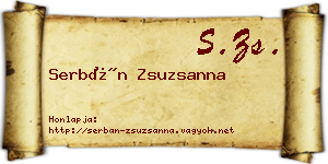 Serbán Zsuzsanna névjegykártya