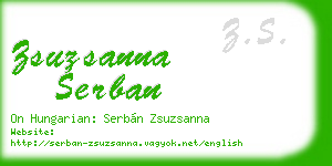 zsuzsanna serban business card